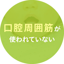 口腔周囲筋が使われていない