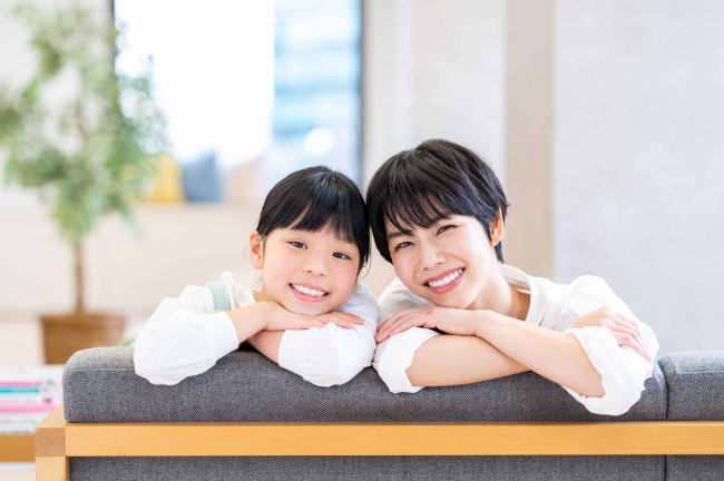 綺麗な歯並びの親子