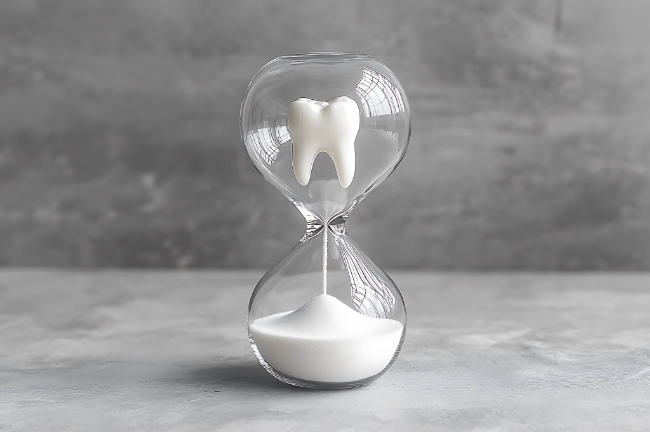 歯の寿命を示す砂時計