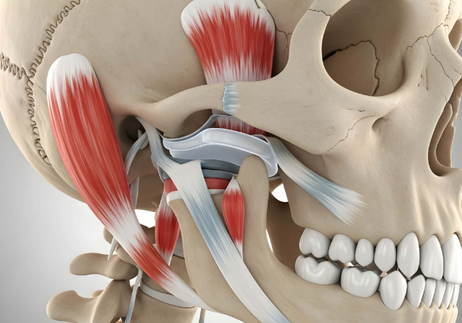 顎関節症の患部の透過図