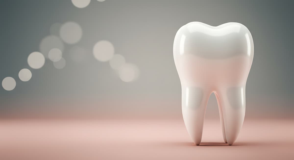 デュアルホワイトニングで白くなった歯のイメージ